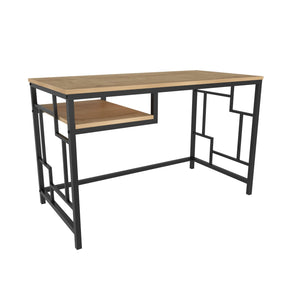 Birou Kennesaw, negru/stejar, PAL, 120x60x75 cm