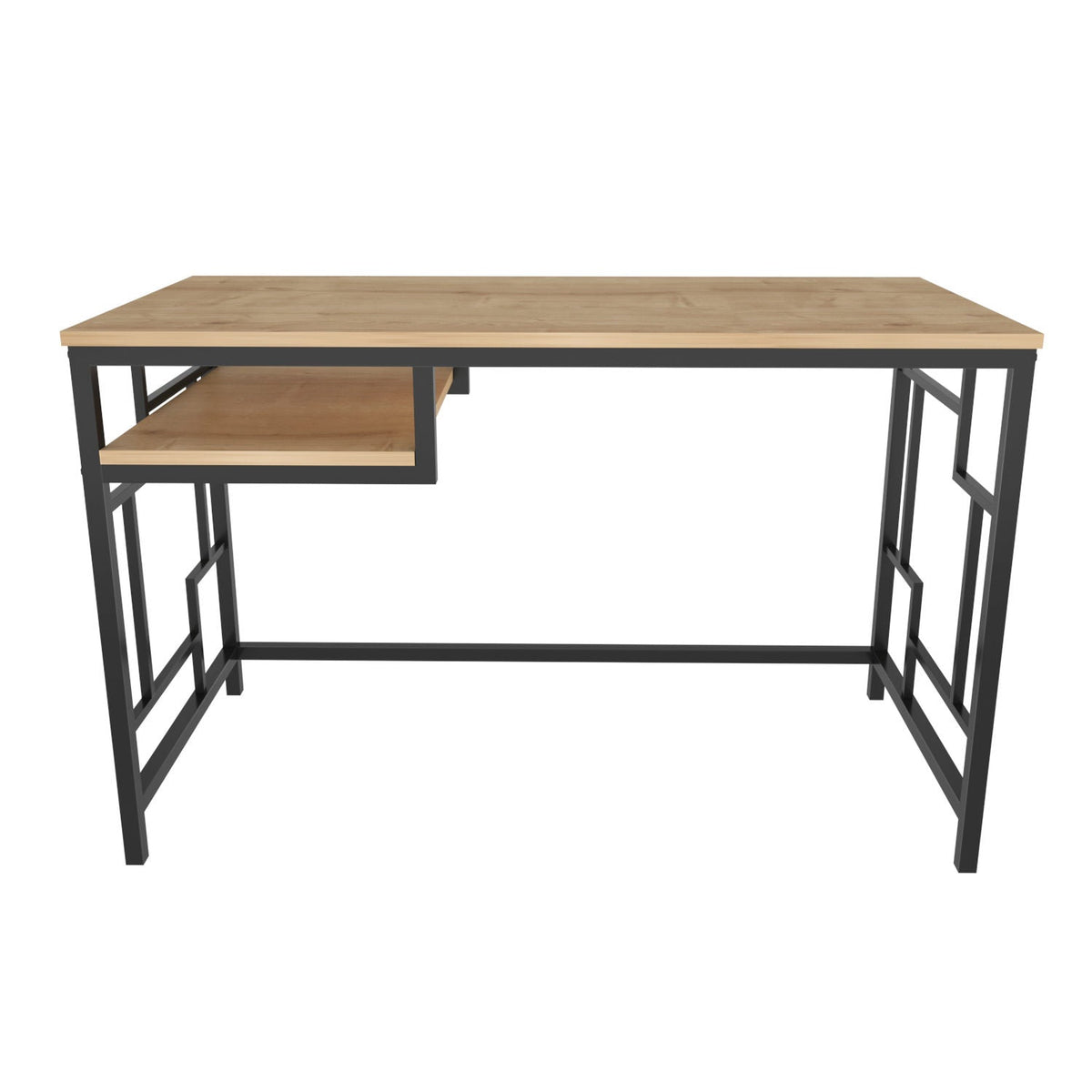 Birou Kennesaw, negru/stejar, PAL, 120x60x75 cm