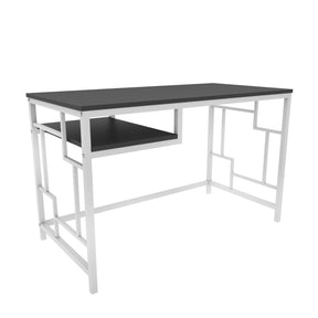 Birou Kennesaw, alb/gri antracit, PAL, 120x60x75 cm