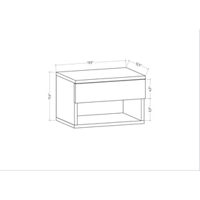 Noptiera Jamot, gri antracit, PAL, 45x29x32 cm