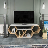 Comoda TV Bal, stejar/alb, PAL, 140x30x55 cm