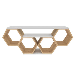 Comoda TV Bal, stejar/alb, PAL, 140x30x55 cm