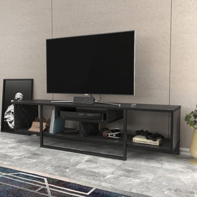 Comoda TV Asal 150, negru, PAL, 150x35x40 cm