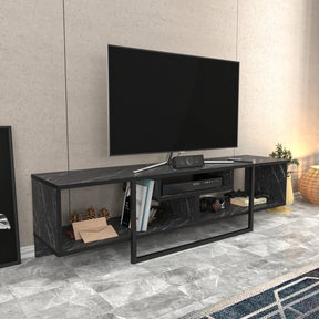 Comoda TV Asal 150, negru, PAL, 150x35x40 cm