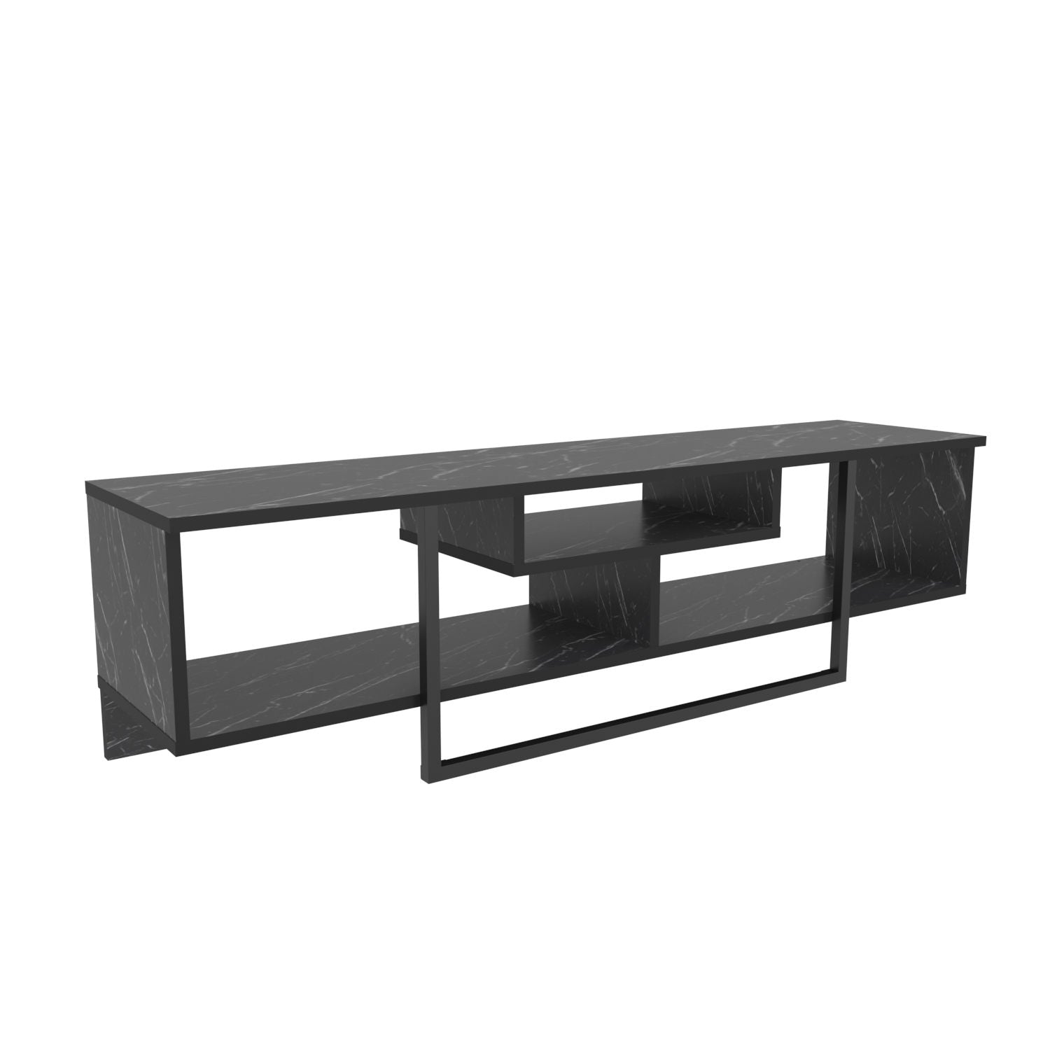 Comoda TV Asal 150, negru, PAL, 150x35x40 cm