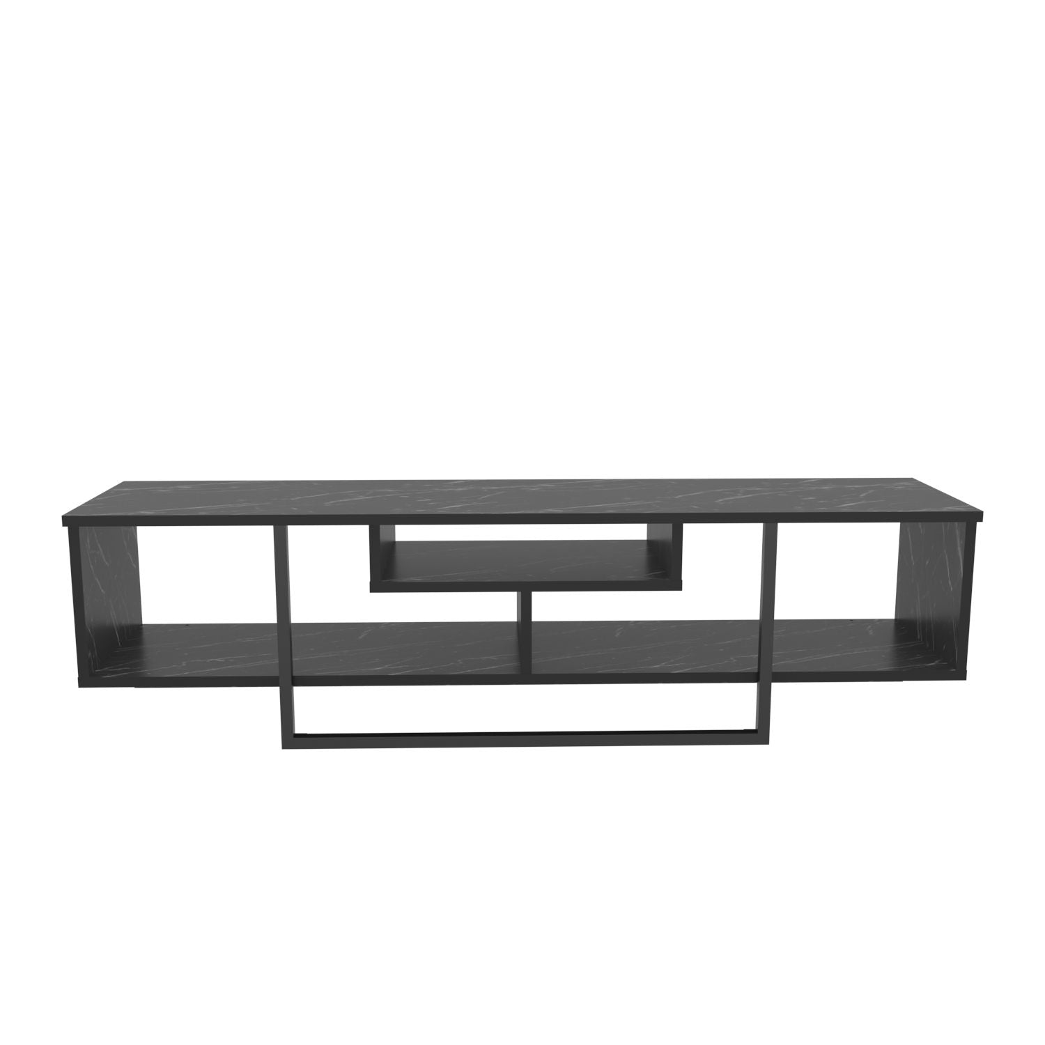 Comoda TV Asal 150, negru, PAL, 150x35x40 cm
