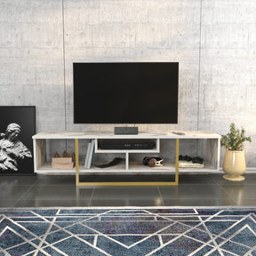 Comoda TV Asal 150, bej/alb, PAL, 150x35x40 cm