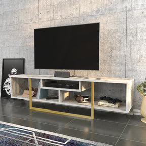 Comoda TV Asal 150, bej/alb, PAL, 150x35x40 cm