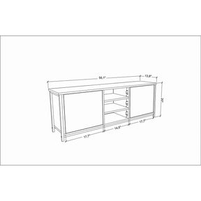 Comoda TV Otis, stejar/auriu, PAL melaminat, 140x35x51 cm