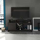 Comoda TV Auburn, gri, PAL, 120x30x61 cm