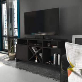 Comoda TV Auburn, gri, PAL, 120x30x61 cm