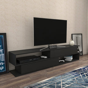 Comoda TV Cortez, gri, PAL, 160x35x39 cm