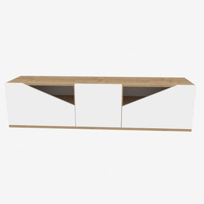Comoda TV Carson, stejar/alb, PAL, 160x35x40 cm