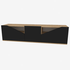 Comoda TV Carson, stejar/gri, PAL, 160x35x40 cm