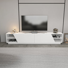 Comoda TV Rhodes, alb, PAL melaminat, 240x37x47 cm