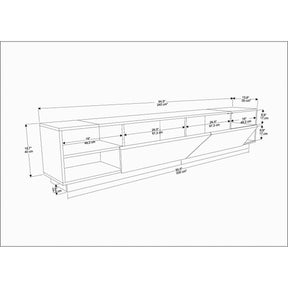 Comoda TV Rhodes, stejar/gri antracit, PAL melaminat, 240x37x47 cm