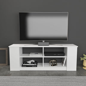 Comoda TV Space, alb, PAL melaminat, 140x35x52 cm