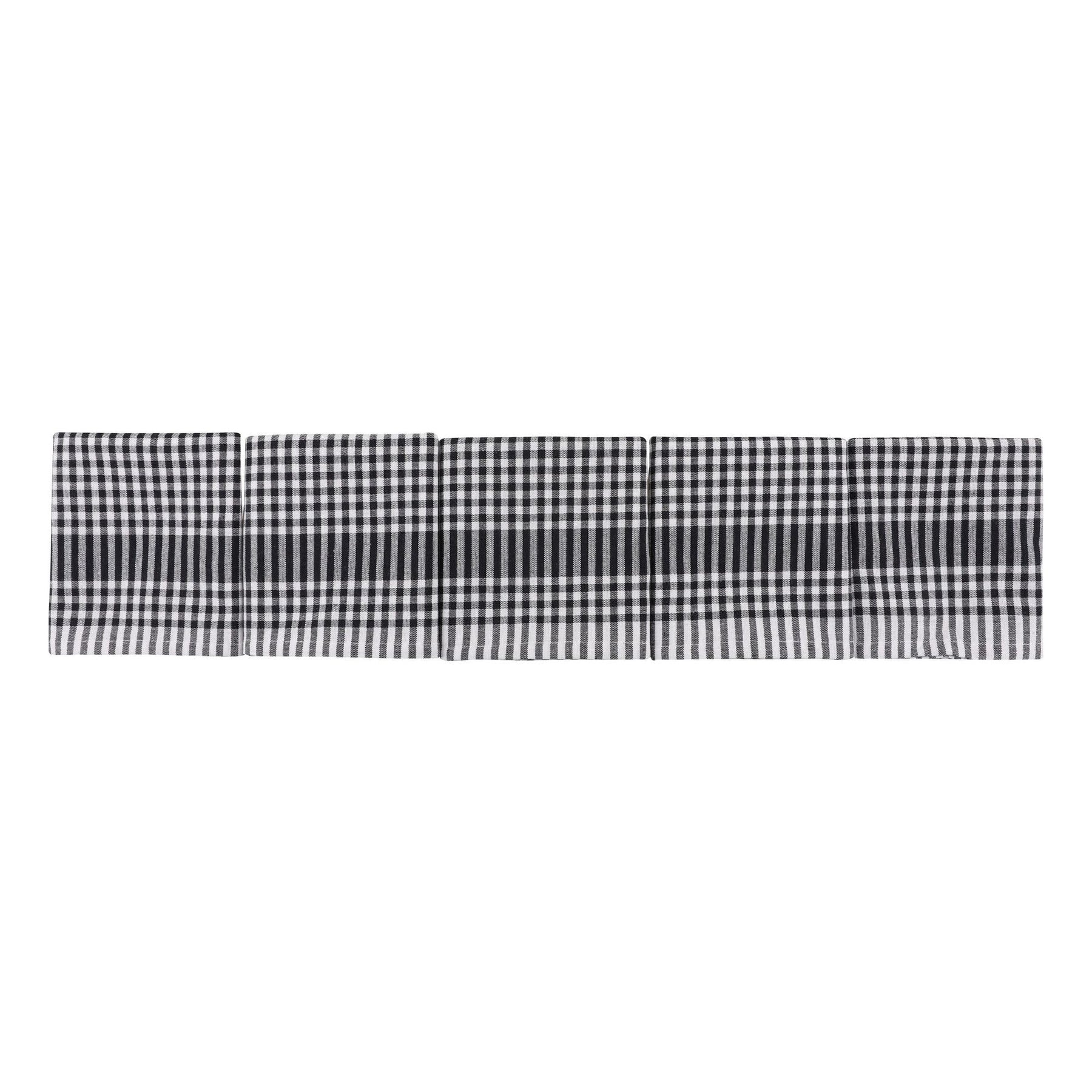Set 10 prosoape de bucatarie Potikareli, 45x65 cm, material bumbac, alb/negru