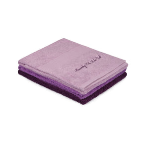 Set 3 prosoape de baie 404, violet, bumbac 100%, 50x90 cm