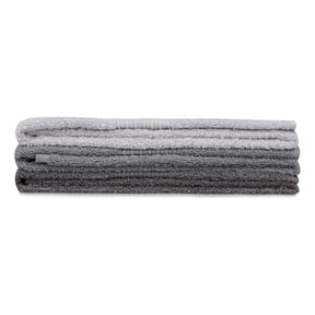 Set 3 prosoape de baie 404, gri, bumbac 100%, 50x90 cm