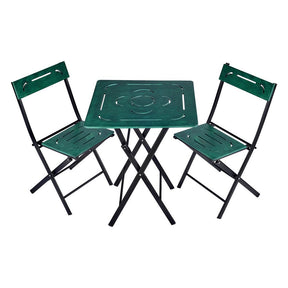 Set masa si scaune Bistro Set 5, 3 piese, verde, metal
