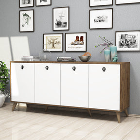 Comoda Elite 1612, din PAL melaminat, alba, 180x45x80 cm