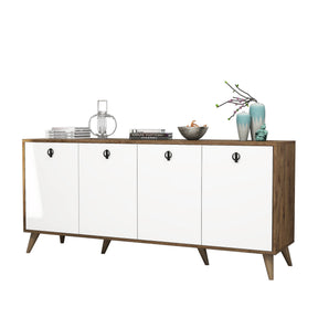 Comoda Elite 1612, din PAL melaminat, alba, 180x45x80 cm