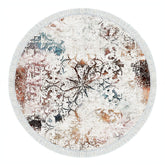 Covor, 100x100 cm, forma rotunda, material poliester, multicolor, ALN400609RN17