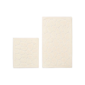 Set 2 covorase baie COTTONKT000132, 50x60/60x100 cm, forma dreptunghiulara, material bumbac, crem