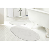 Set 2 covorase baie COTTONKT000221, 50x60/60x100 cm, forma ovala, material bumbac, alb