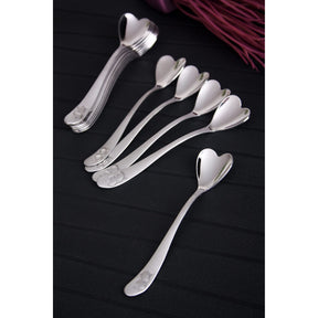 Set 12 linguri OZD-0001, forma de inima, otel inox 100%, 11 cm