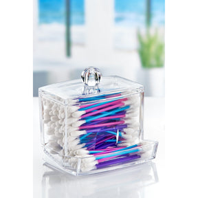 Suport betisoare de urechi FT - 004, transparent, acril 100%, 9x11x6 cm