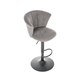 Scaun bar H104, gri, 55x53x90/112x61/83 cm