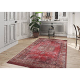 Covor, 75x230 cm, forma dreptunghiulara, material poliester, rosu, Blues Chenille - Red AL 119