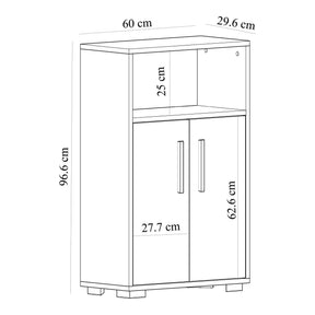 Comoda Moon, alb, PAL melaminat, 60x97x30 cm