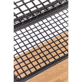 Biblioteca REG21, stejar auriu/negru, 111x34x129 cm