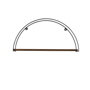 Raft Indicum, negru, lemn/metal, 60x30x15 cm