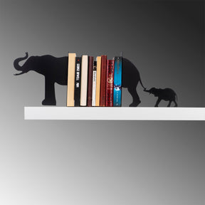 Suport de carti Kitap, negru, metal, 55x14x22 cm