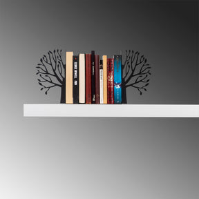 Suport de carti Kitap, negru, metal, 44x14x22 cm
