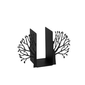 Suport de carti Kitap, negru, metal, 44x14x22 cm