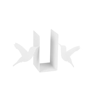 Suport de carti Kitap, alb, metal, 42x14x22 cm