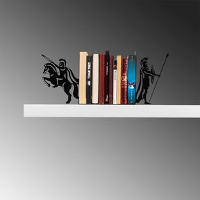 Suport de carti Kitap, negru, metal, 40x14x22 cm