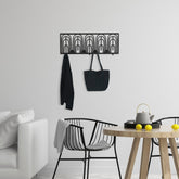 Cuier WSH-013, negru, metal, 70x3x27 cm
