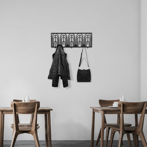 Cuier WSH-013, negru, metal, 70x3x27 cm