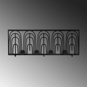Cuier WSH-013, negru, metal, 70x3x27 cm