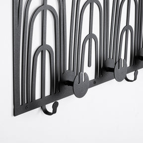 Cuier WSH-013, negru, metal, 70x3x27 cm