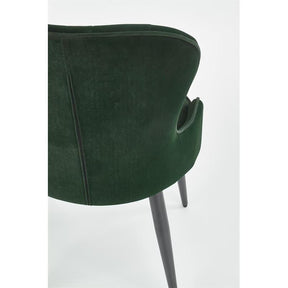 Scaun tapitat K366, verde, 52x58x92 cm