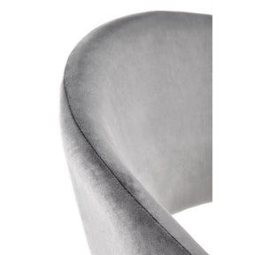 Scaun K473, stofa catifelata gri, 54x58x82 cm