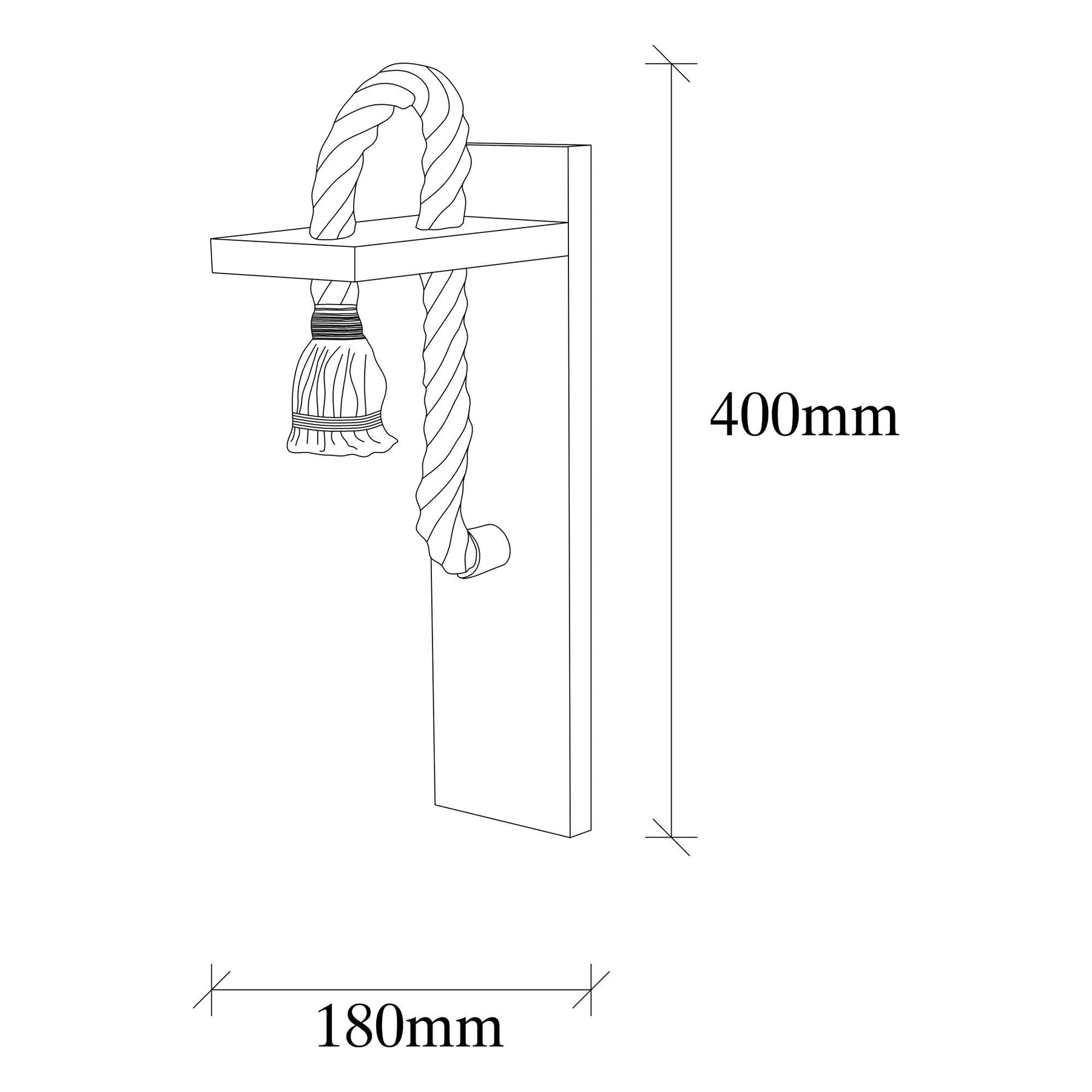 Lampa de perete Erebos-118-A, nuc, lemn, 11x18x40 cm