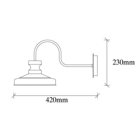 Lampa de perete Berceste - 182VINTAGE-A, metal, auriu, 22x42x23 cm